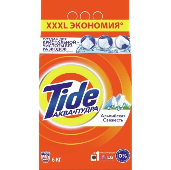 Стиральный порошок Tide автомат Альпийская свежесть 40 стирок 6 кг