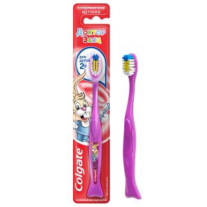 Зубная щетка детская Colgate Доктор Заяц 2+, для детей от 2 до 5 лет, ультрамягкая