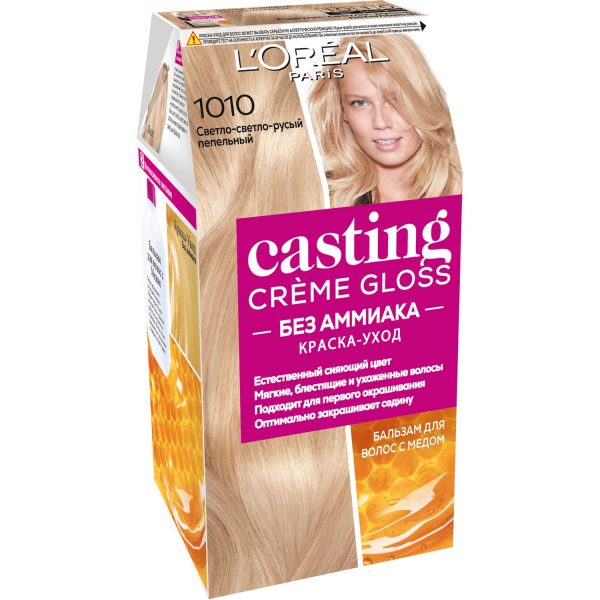 Краска L’Oreal Casting Creme Gloss 1010 254 мл Светло-светло русый пепельный (A5000404)