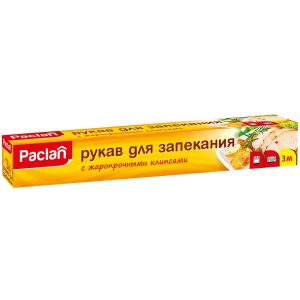 Рукав для запекания Paclan с клипсами 3мх30см