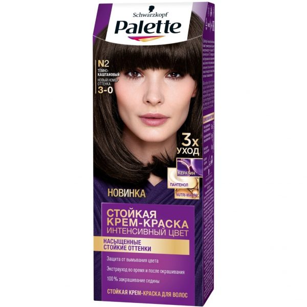Краска для волос Palette Интенсивный цвет N2 Темно-каштановый 110 мл