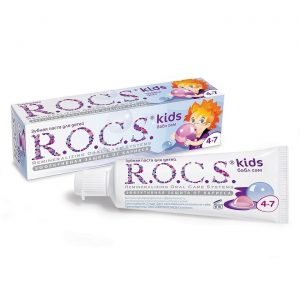 Зубная паста	 R.O.C.S. для детей бабл гам 45 гр