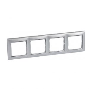 Монтажная рамка Legrand Valena 770354 алюминий/серебряный штрих