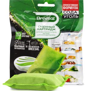 Сменник Breesal для BIO поглотителя запаха и влаги холодильника, 80 г, 30 дней