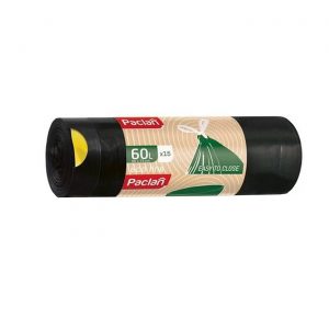 Мешки мусорные Paclan Eco Line с тесьмой 60 л 15 шт