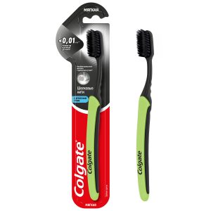 Зубная щетка Colgate Шелковые Нити с древесным углем для здоровья десен, мягкая
