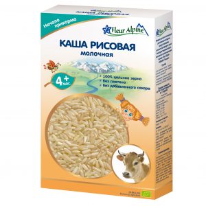 Каша молочная детская Fleur Alpine РИСОВАЯ, с 4 месяцев, 200 г
