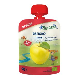 Пюре детское Fleur Alpine ЯБЛОКО, с 4 месяцев, 90 г