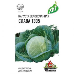 Капуста белокочанная Гавриш Слава 1305 0,1 г (для квашения) ХИТ х3