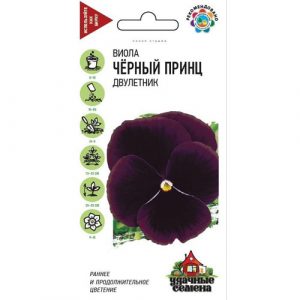 Виола Гавриш Черный принц, Виттрока (Анютины глазки) 0,05 г Удачные семена