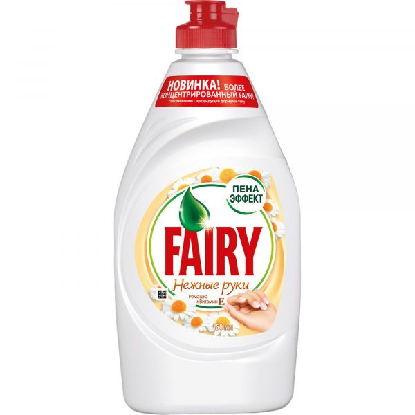 Средство для мытья посуды Fairy Нежные руки Ромашка и витамин E 450 мл