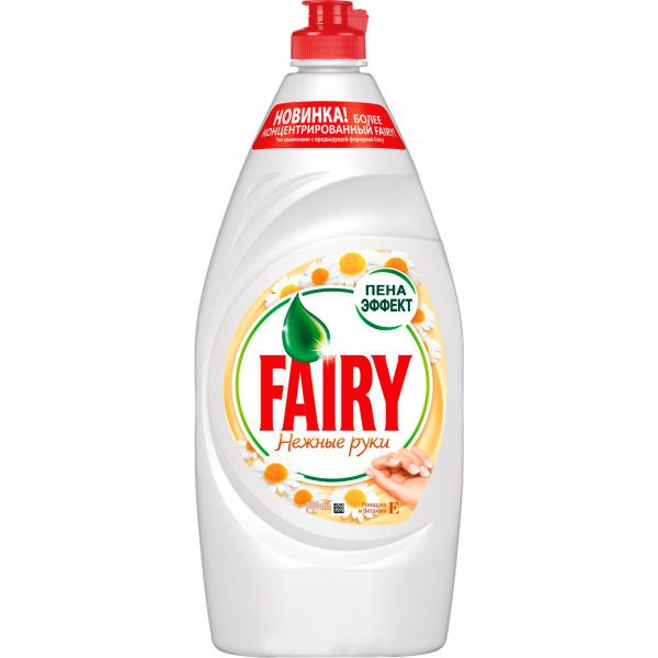 Средство для мытья посуды Fairy Нежные руки Ромашка и витамин E 900 мл