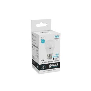 Gauss LED Elementary A60 7W E27 4100K 1/10/100