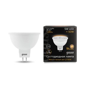 Gauss LED MR16 GU5.3 5W 12V 2700K 1/10/100