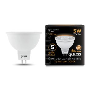 Gauss LED MR16 GU5.3 5W 3000K 1/10/100