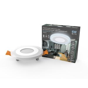 Светильник Gauss Backlight BL115 Кругл. Акрил, 3+3W, LED 4000K, Ø105, 1/40
