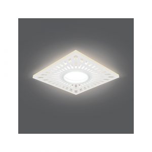 Светильник Gauss Backlight BL127 Квадратный, Белый, цоколь Gu5.3, 3W, LED, 3000K