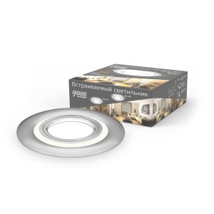 Светильник Gauss Backlight BL141 Круглый, Хром, цоколь Gu5.3, 3W, LED, 3000K