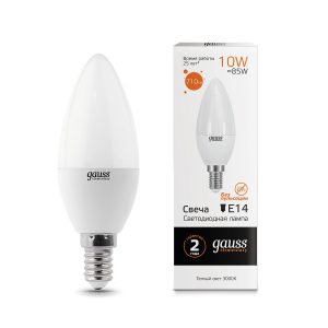 Лампа Gauss LED Elementary Candle 10W E14 3000K