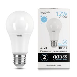 Лампа Gauss LED Elementary A60 12W E27 6500K
