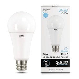 Лампа Gauss LED Elementary A67 25W E27 6500K