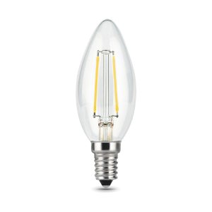 Лампа Gauss Filament Свеча E14 5W 450lm 4100К 1/20 (3 лампы в упаковке)