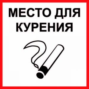 Наклейка Duck and Dog 07 место для курения 200х200 мм