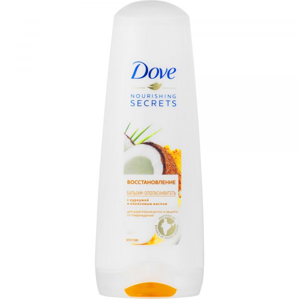 Бальзам-ополаскиватель для волос Dove Nourishing Secrets Восстановление с куркумой и кокосовым маслом, 200 мл