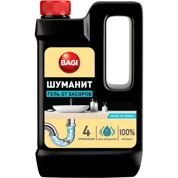 Средство для прочистки труб Bagi Шуманит Гель от засоров 450 мл