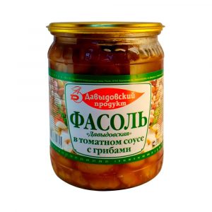 Фасоль Давыдовский продукт с грибами и овощами  в томатном соусе, 470 г