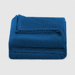 Флисовый плед Hyseas Perforation синий 200х220