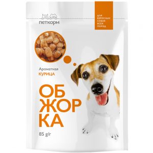 Корм для собак ОБЖОРКА Ароматная Курица 85 г