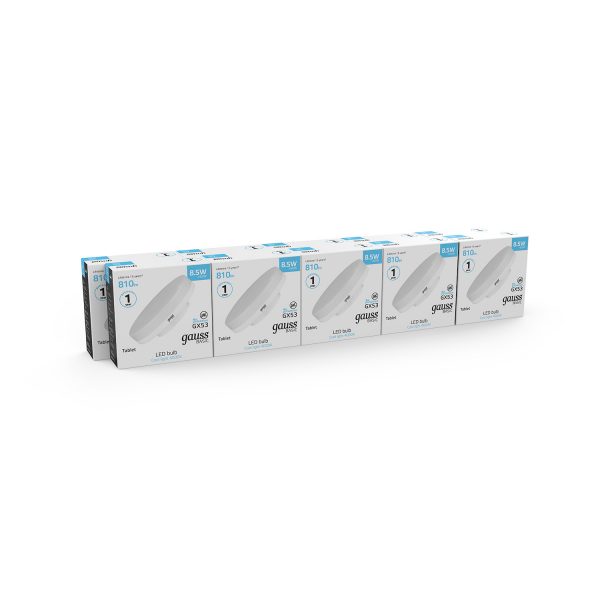 Лампа Gauss Basic GX53 8,5W 810lm 4100K LED, 10 шт