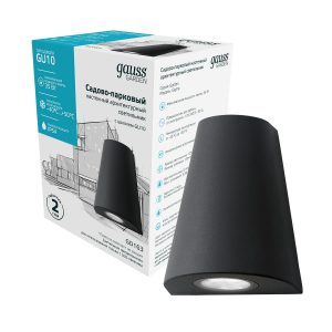 Светильник садово-парковый Gauss Sigma настенный архитектурный, GU10, 125х88х156mm