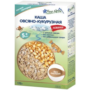 Каша безмолочная Fleur Alpine Овсяно-кукурузная с 5 месяцев, 175 г