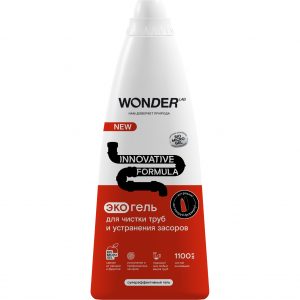 Средство для чистки труб и устранения засоров WONDER LAB, экологичное, 1100 мл