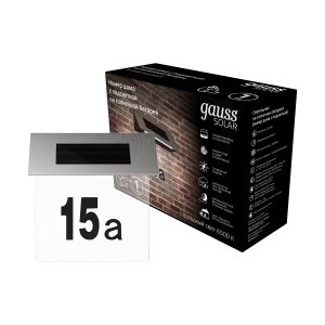 Номер дома Gauss Solar LED на солнечной батарее