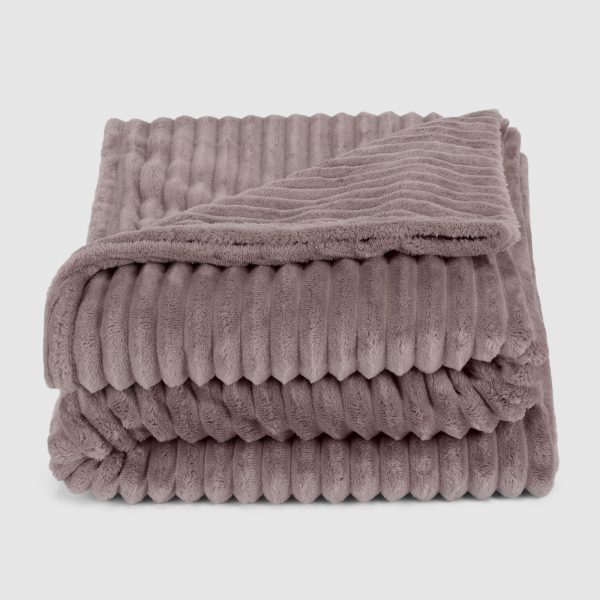Флисовый плед Hyseas striped 140х200 см коричневый