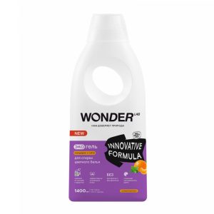 Гель для стирки Wonder Lab с ароматом мандарина и мяты, эко, для цветного, 1.4 л