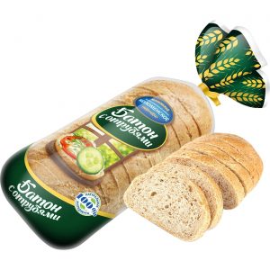 Батон Коломенское с отрубями, 300 г