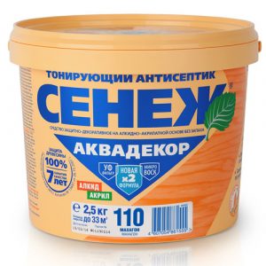 Антисептик Сенеж Аквадекор Х2 Махагон 2,5 кг