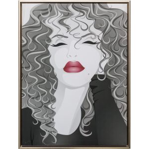 Картина Glasar Девушка в серебристой раме 45х4х60 см