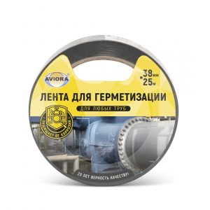 Лента клейкая для герметизации Aviora 38мм х 25м черная