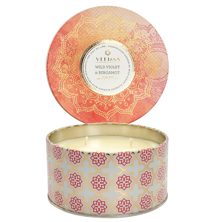 Свеча в жестяной банке Veedaa Wild Violet & Bergamot (8906136680470)