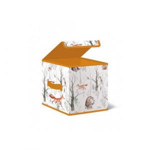 Короб стеллажный Лакарт Дизайн с крышкой  TBL-1 Forest Friends 30х30х30см