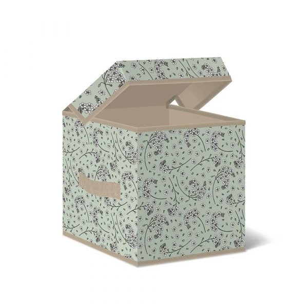 Короб стеллажный Лакарт Дизайн с крышкой  TBL-2 Botanica 30х30х30см