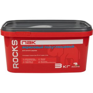 Лак акриловый Rocks для камня и дерева 3 кг