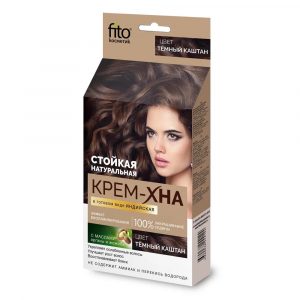 Крем-хна Фитокосметик Индийская темный каштан 50мл