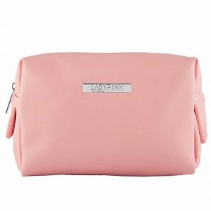 Косметичка Lady Pink квадратная розовая 19х10,5х18 см
