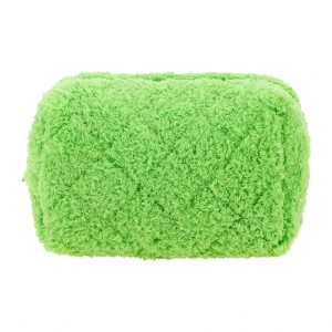 Косметичка Lady Pink плюшевая зелёная 22,3х7,8х22,1 см